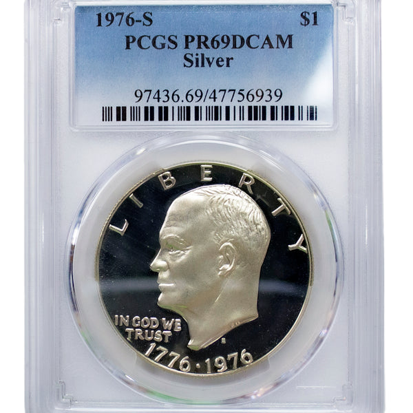 1976 -S Silver Eisenhower (IKE) Dollar Proof PCGS PR69DCAM
