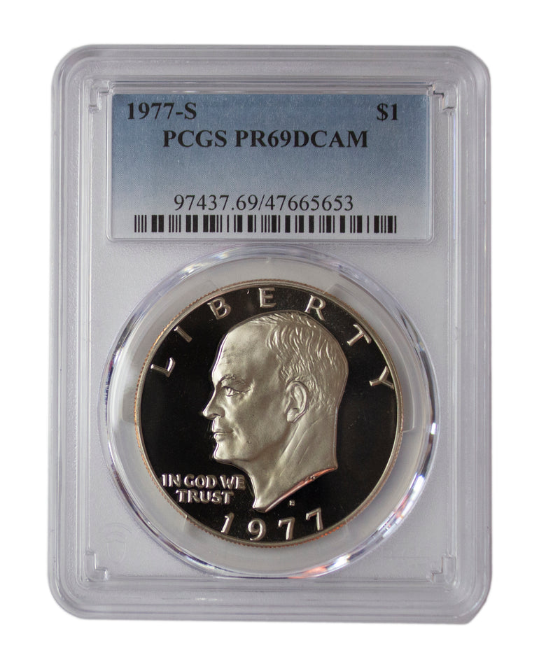 1977 -S Clad Eisenhower (IKE) Dollar Proof DCAM PCGS PR69