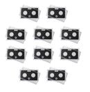 Empty Plastic Lens with Black Molded Insert Holds 2 Quarters, 10 Pack
