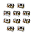 Empty Plastic Lens with Brown Type A Insert Holds 4 small dollars, 10 Pack