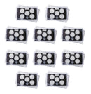 Empty Plastic Lens with Black Molded Insert Holds 5 Quarters, 10 Pack