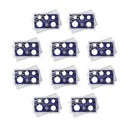 Empty Plastic Lens with blue Insert Holds 5 Coins, 10 Pack