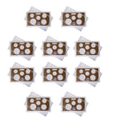 Empty Plastic Lens with Brown Insert Holds 5 Coins, 10 Pack