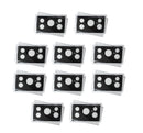 Empty Plastic Lens, Black Insert "Silver" - Holds 5 Coins 50c 25c 10c 5c 1c, 10 PK