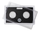 Empty Plastic Lens with Black Molded Insert Holds 2 Quarters