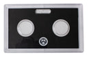 Empty Plastic Lens with Black Molded Insert Holds 2 Quarters, 10 Pack