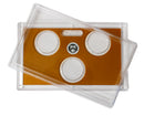 Empty Plastic Lens with Brown Insert Holds 3 small dollars