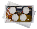 Empty Plastic Lens with Brown Type A Insert Holds 4 small dollars