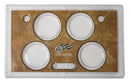 Empty Plastic Lens with Brown Type B Insert Holds 4 small dollars, 10 Pack