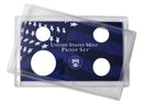 Empty Plastic Lens with blue Insert Holds 4 Coins