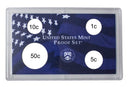 Empty Plastic Lens with blue Insert Holds 4 Coins, 10 Pack