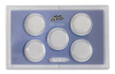 Empty Plastic Lens with Light Blue Insert Holds 5 Quarters