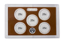 Empty Plastic Lens with Brown Insert Holds 5 Quarters