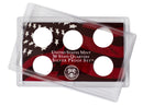 Empty Plastic Lens with Red Insert Holds 5 Quarters