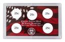 Empty Plastic Lens with Red Insert Holds 5 Quarters, 10 Pack