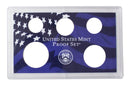 Empty Plastic Lens with blue Insert Holds 5 Coins, 10 Pack