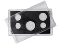 Empty Plastic Lens with Black Insert Holds 5 Coins