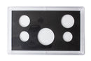Empty Plastic Lens with Black Insert Holds 5 Coins