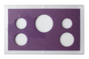 Empty Plastic Lens with Purple Insert A Holds 5 Coins