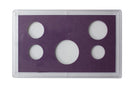 Empty Plastic Lens with Purple Insert A Holds 5 Coins
