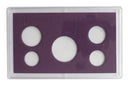 Empty Plastic Lens with Purple Insert B Holds 5 Coins