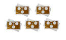 Empty Plastic Lens with Brown Insert Holds 3 small dollars, 5 Pack