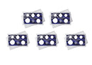 Empty Plastic Lens with blue Insert Holds 5 Coins, 5 Pack