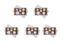 Empty Plastic Lens with Brown Insert Holds 5 Coins, 5 Pack