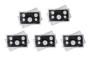 Empty Plastic Lens with Black Insert Holds 5 Coins, 5 Pack