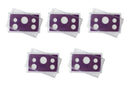 Empty Plastic Lens with Purple Insert A Holds 5 Coins, 5 Pack