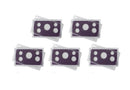 Empty Plastic Lens with Purple Insert B Holds 5 Coins, 5 Pack