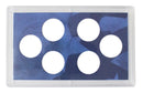 Empty Plastic Lens with Blue Insert Holds 6 Quarters