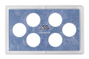 Empty Plastic Lens with Blue Insert Holds 6 Quarters, 10 Pack