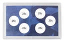 Empty Plastic Lens with Blue Insert Holds 6 Quarters