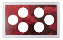 Empty Plastic Lens with Red Insert Holds 6 Quarters, 10 Pack