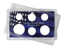 Empty Plastic Lens with Blue Insert Holds 6 Coins