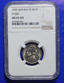 1939 -P Jefferson Nickel NGC MS65 5FS Full Steps (AP 12008) QDR FS-802