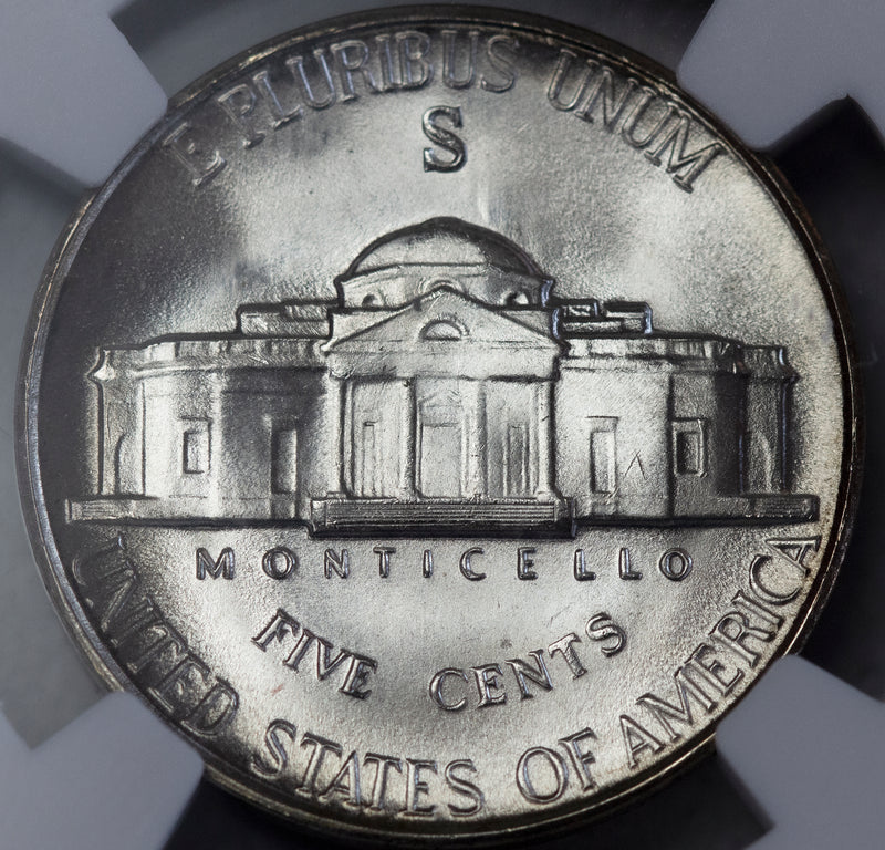 1945 -S Jefferson Nickel 5c NGC MS 66 5FS - (12062)