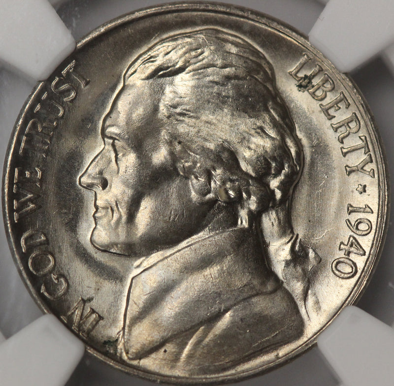 1940 -S Jefferson Nickel NGC MS65 5FS Full Steps (AP 13014) RPM FS-501 S/S