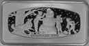 3000 Grains - lot of 3 1000 grains Christmas silver art Bars Franklin Mint 1971 1972 1974