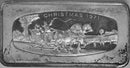 3000 Grains - lot of 3 1000 grains Christmas silver art Bars Franklin Mint 1971 1972 1974