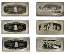 3000 Grains - lot of 3 1000 grains Christmas silver art Bars Franklin Mint 1971 1972 1974