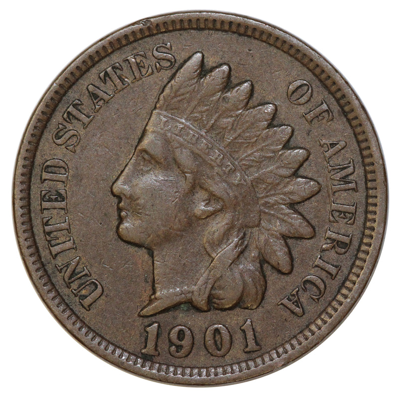 1901 Indian Head Cent Penny - XF