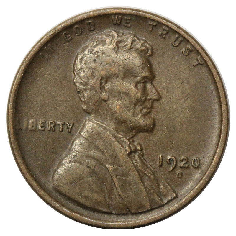 1920 -D Lincoln wheat cent 1c - XF Extra Fine Condition (SP)