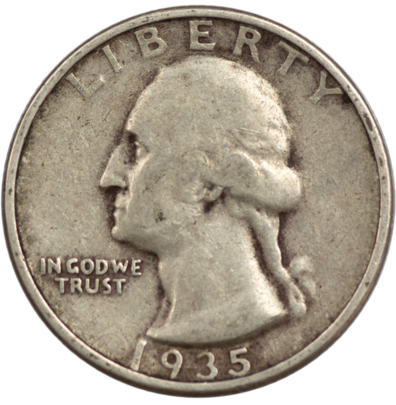 1935 -D Washington Quarter 25c - VG Very Good Condition (SP)