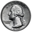 1935 -S Washington Quarter 25c - XF Extra Fine Condition (SP)