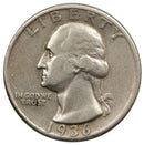 1936 -P Washington Quarter 25c - VG Very Good Condition (SP)