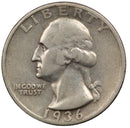 1936 -S Washington Quarter 25c - VG Very Good Condition (SP)