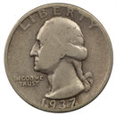 1937 -S Washington Quarter 25c - VG Very Good Condition (SP)