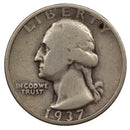 1937 -S Washington Quarter 25c - VG Very Good Condition (SP)
